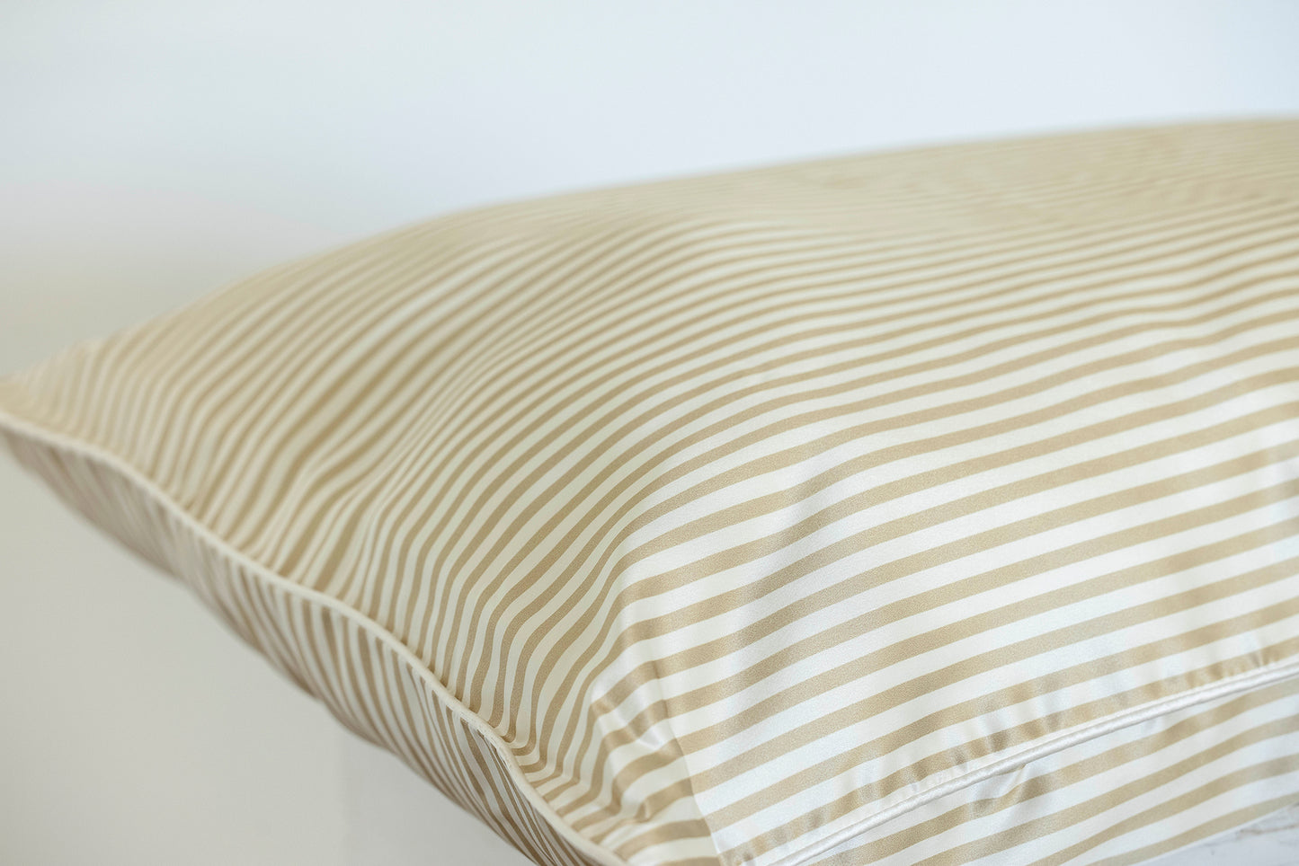 Latte Stripe - Luxury Silk Pillowcase