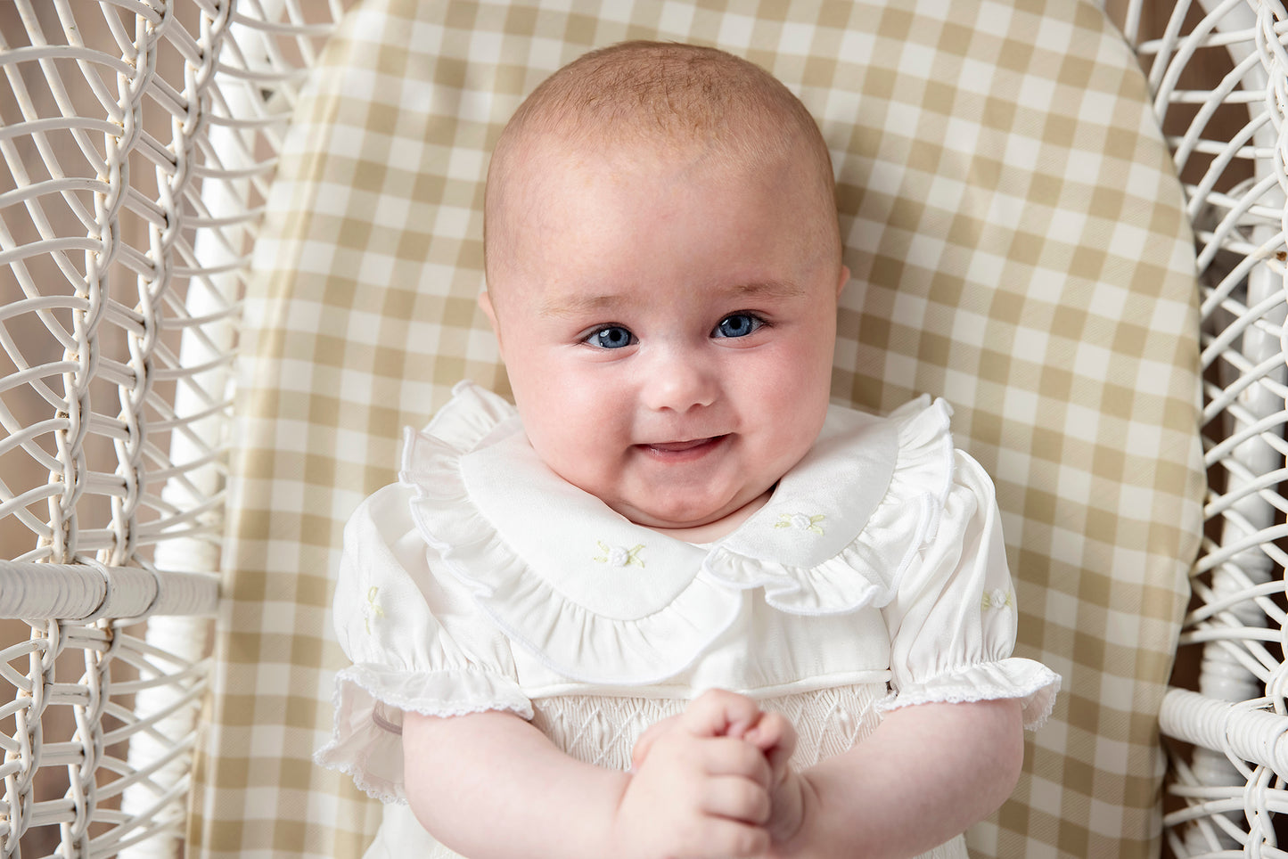 Almond Gingham - Bassinet Sheet