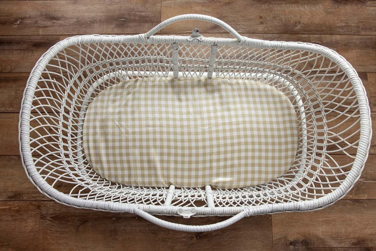 Almond Gingham - Bassinet Sheet