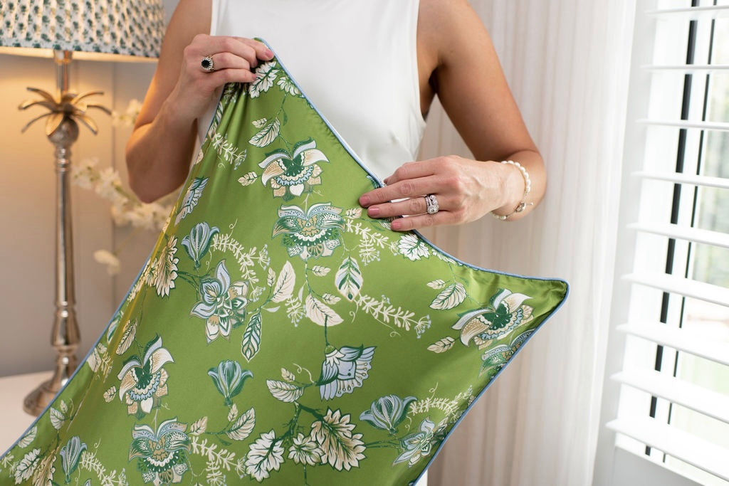 Green Floral Luxury Silk Pillowcase Ever You